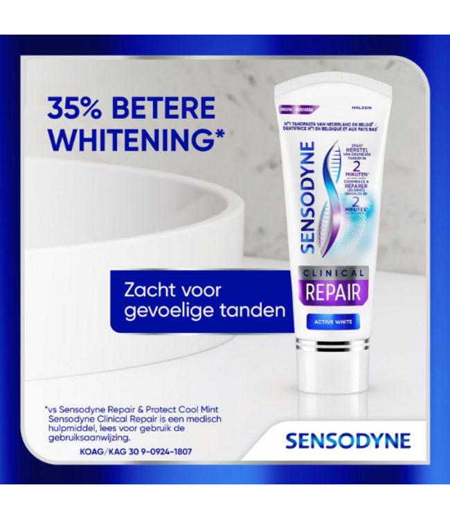 Sensodyne Clinical Repair Active White Tandpasta - 75 ml
