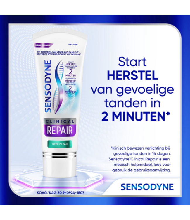 Sensodyne Clinical Repair Deep Clean Tandpasta - 75 ml