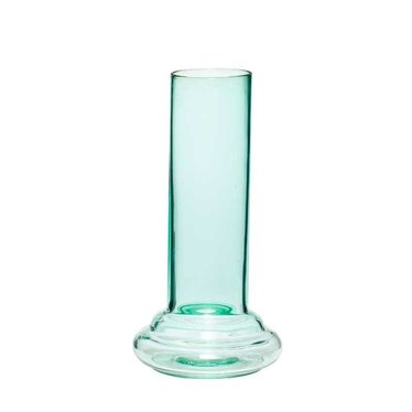 Hubsch Cylinder Vase Sea Green Glass Nordic Blends