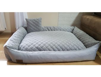 Hondenmand grijs - 120x90 cm - wasbaar kussen - waterdicht