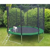 Trampoline met veiligheidsnet - groen - 244 cm - tot 110 kg