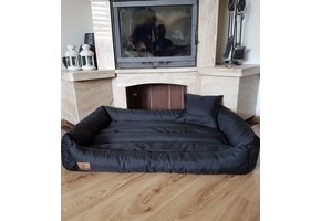 Hondenmand zwart - 90x60 cm - wasbaar kussen - waterdicht