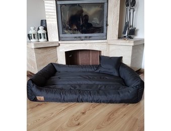 Hondenmand zwart - 90x60 cm - wasbaar kussen - waterdicht