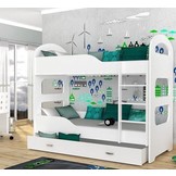 Kinder stapelbed wit - dubbele matras - 190x80 cm