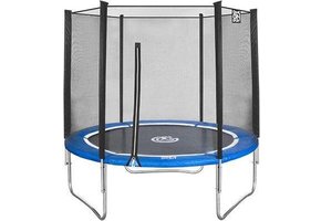 Blauwe trampoline met veiligheidsnet - 252 cm - tot 120 kg