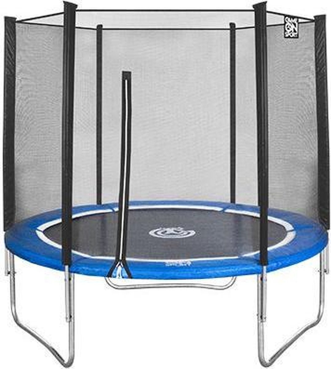Blauwe trampoline met veiligheidsnet - 252 cm - tot 120 kg