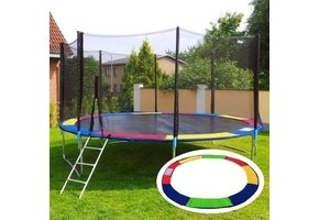 Regenboog trampoline met veiligheidsnet - 244 cm - tot 80 kg
