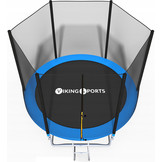 Blauwe trampoline 244 cm met veiligheidsnet - belastbaar tot 80 kg