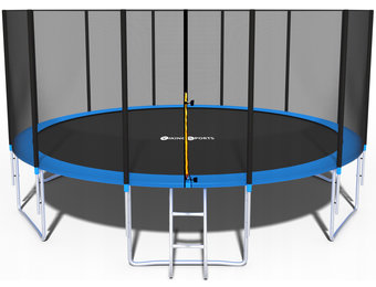 Trampoline met net en ladder - blauw - 465 cm - tot 150 kg