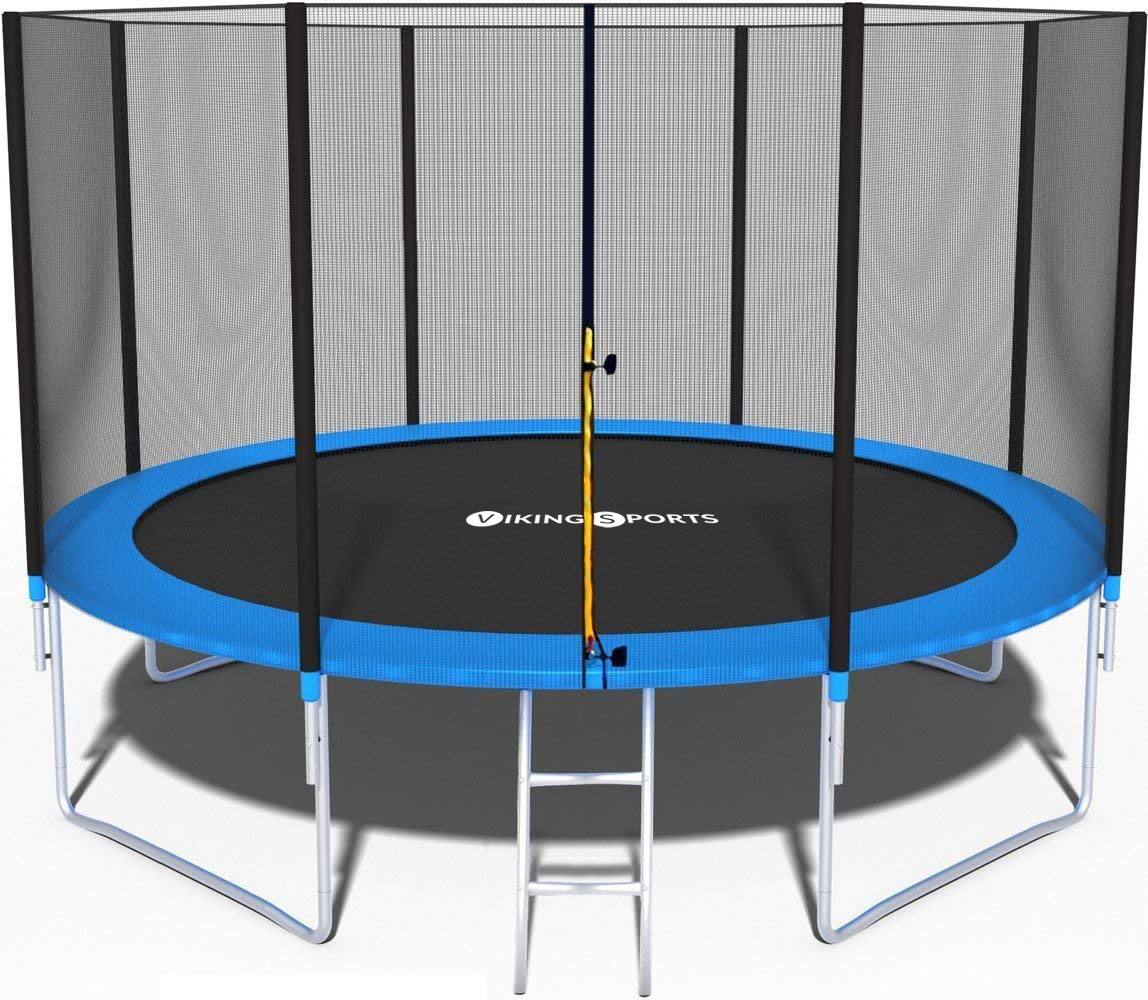 Trampoline blauw 435 cm met veiligheidsnet en ladder tot 150 kg