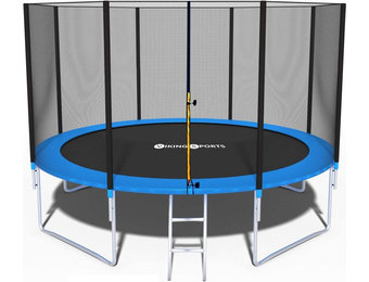 Trampoline 404 cm met veiligheidsnet en ladder - tot 150 kg