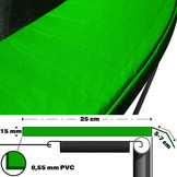 Rand afdekking trampoline - 305 cm - lime groen