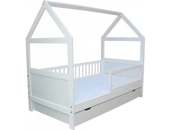 Peuterbed huisje - massief vurenhout - 140x70cm