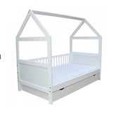 Peuterbed huisje - massief vurenhout - 140x70cm