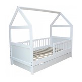 Peuterbed huisje - massief vurenhout - 140x70cm