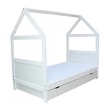 Peuterbed huisje - massief vurenhout - 140x70cm