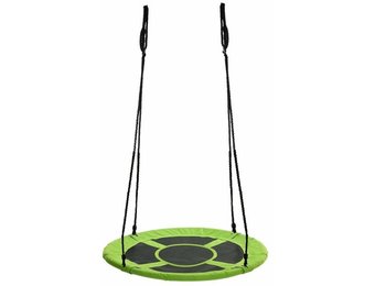 Groene nestschommel van 600d polyester met 90 cm diameter en touwen tot 150 kg