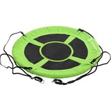 Groene nestschommel van 600d polyester met 90 cm diameter en touwen tot 150 kg