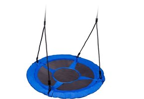 Blauwe nestschommel van 600d polyester - 95 cm diameter - inclusief touwen