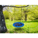 Blauwe nestschommel van 600d polyester - 95 cm diameter - inclusief touwen