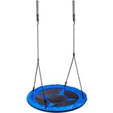 Blauwe nestschommel van 600d polyester - 95 cm diameter - inclusief touwen