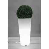 Lichtgevende bloempot - 80 x 40 cm - cilinder vorm met taps toelopende rand