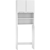 Wasmachine kast - wit - 4 schappen en 2 deuren