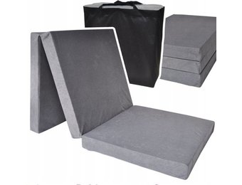 Opvouwbaar logeermatras grijs - 195x80x15 cm