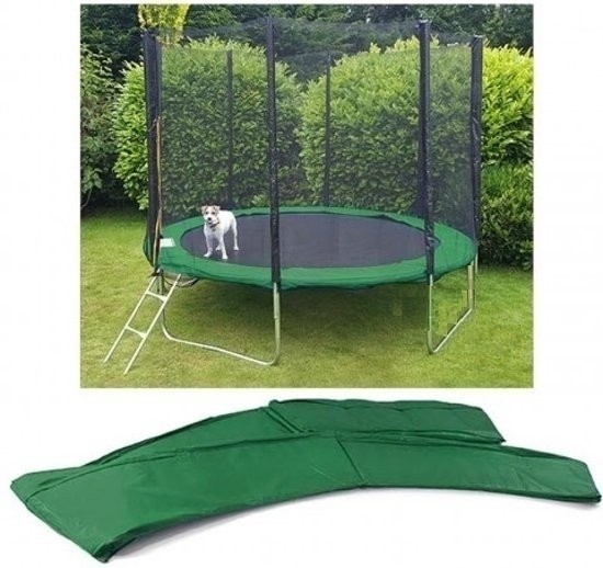 Groene trampoline - 366 cm - inclusief veiligheidsnet & ladder - draagvermogen 150 kg