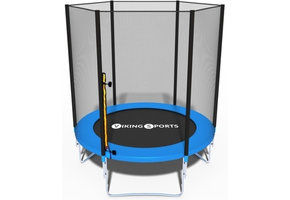 Blauwe trampoline - met veiligheidsnet - 183 cm