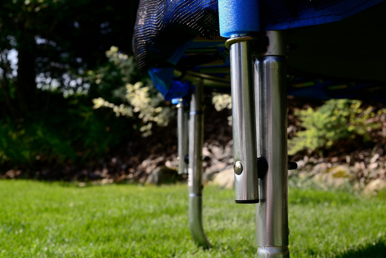 Blauwe trampoline - met veiligheidsnet - 183 cm