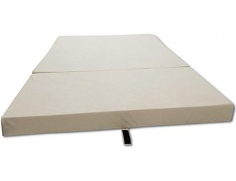 Opvouwbaar camping matras 80x200x10 cm - crème