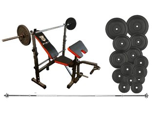 Halterbank set met gewichten