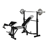 Multifunctionele sportbank - volledig instelbaar - zwart & grijs