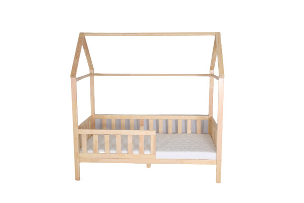 Huisbed 80x160 cm grenen kinderbed met lattenbodem