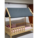 Huisbed 80x160 cm grenen kinderbed met lattenbodem
