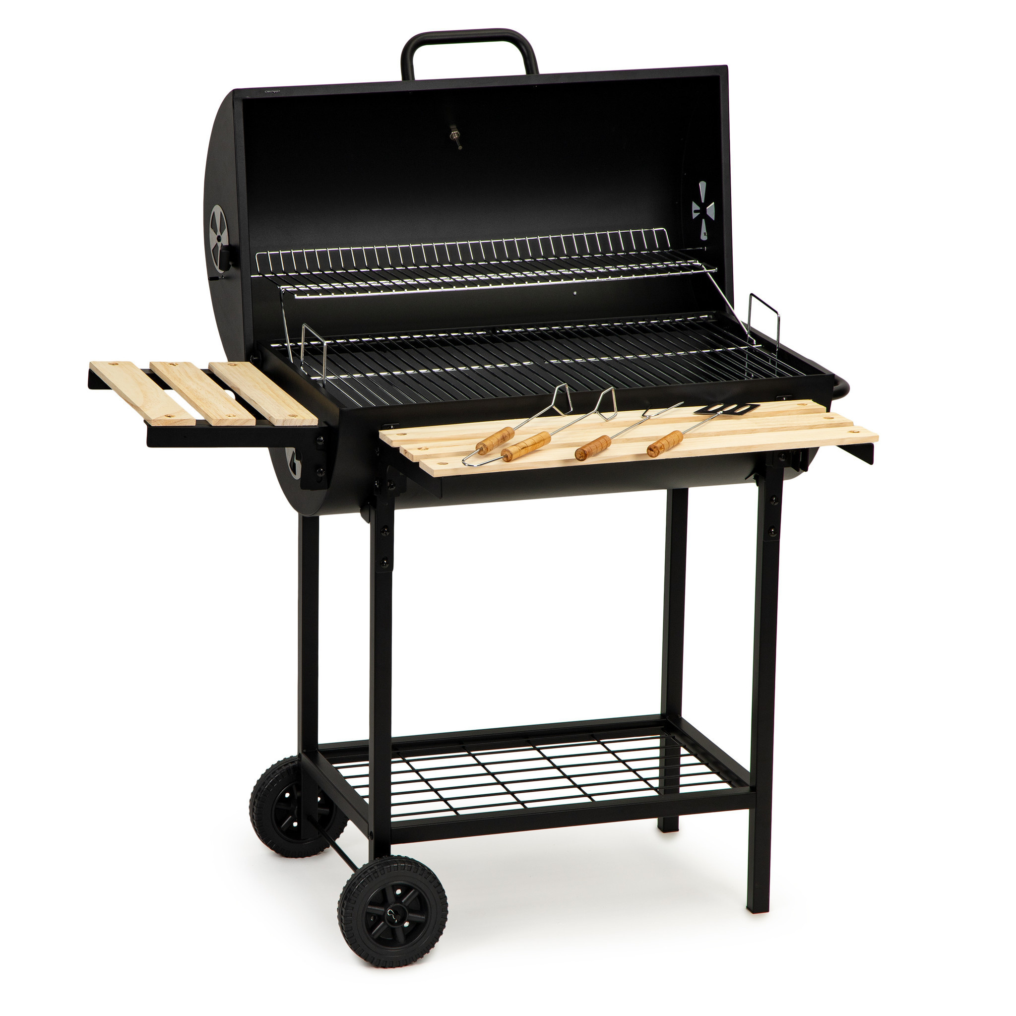 Barbecue met warmhoud rek en thermostaat - 104x68x94 cm