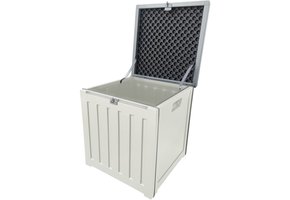 Tuinbox met zitplek - 76l - 42,8x42,8x46,4cm - kussenopslag