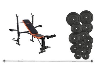 Complete set halterbank met gewichten - 60kg