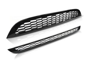 Grill mini cooper 01-06 r50/r53 s type - glanzend zwart