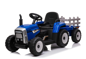 Elektrische tractor met aanhanger en afstandbediening - groen