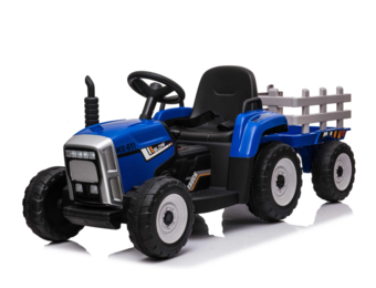 Elektrische tractor met aanhanger en afstandbediening - groen