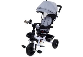 Driewieler fiets met duwstang en zonnekap