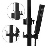 Doucheset zwart - regendouche 25cm - thermostaatkraan