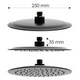 Zwarte doucheset met douchemengkraan en regendouche