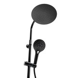 Zwarte doucheset met douchemengkraan en regendouche