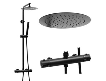 Doucheset met regendouche en thermostaatkraan