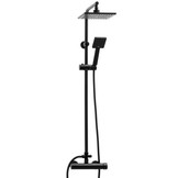 Doucheset met zwarte regendouche van 20cm en douchemengkraan