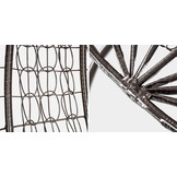 Hangstoel - ei stoel - met standaard - bruin-crème - tot 125 kg