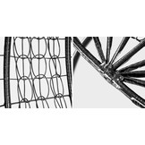 Hangstoel - ei stoel met standaard - zwart-beige